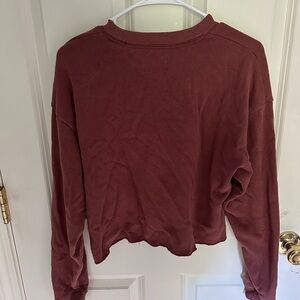 American Eagle brown cropped crew neck